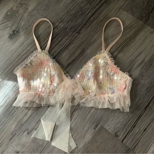 Pastel Floral Bralette Top Y2K